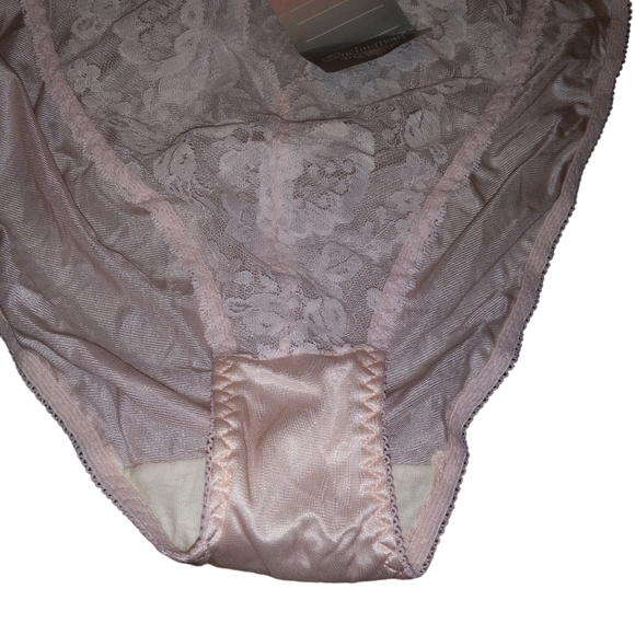 NWTS deadstock inclinations nylon sissy panties with lacy front size XL … - Picture 5 of 13